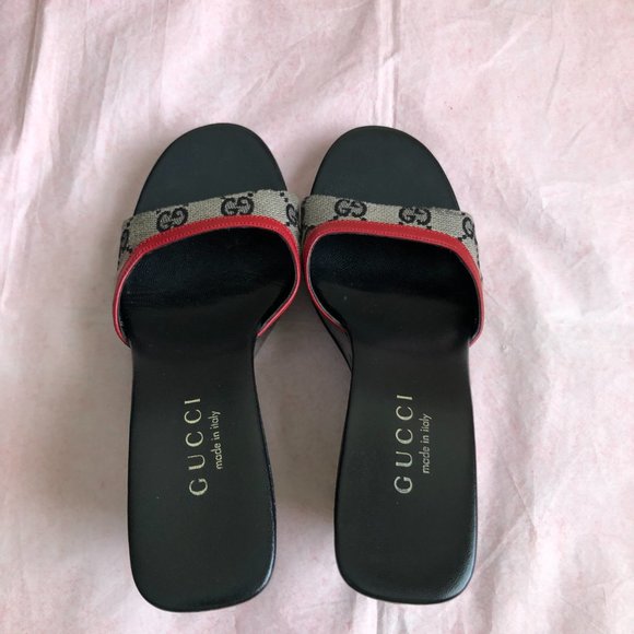 Gucci Black and Red Wedges - Picture 7 of 15